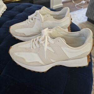 New Balance White and Tan Women's Sneakers